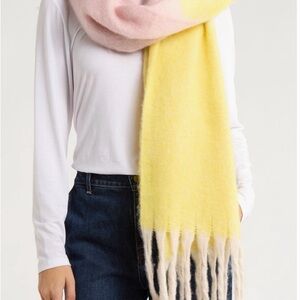 Tasha pastel color block blanket scarf